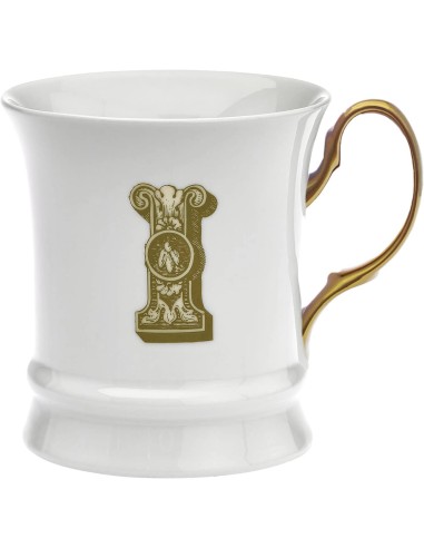 TAZZE CAFFE' E LATTE: vendita online Tazzina in Porcellana 80 ml Moka Gold Lettera I by Livellara in offerta