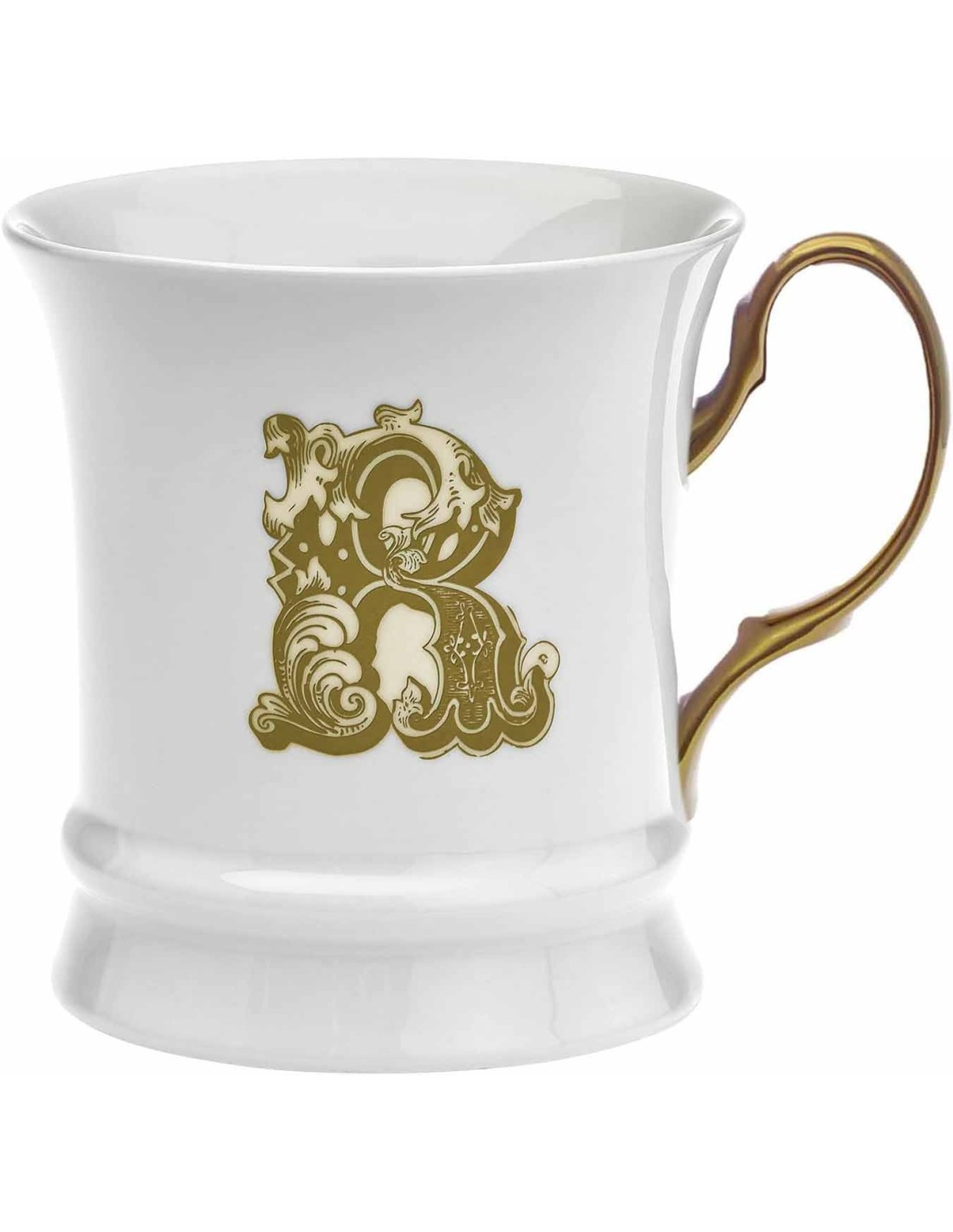 TAZZE CAFFE' E LATTE: vendita online Tazzina in Porcellana 80 ml Moka Gold Lettera R by Livellara in offerta