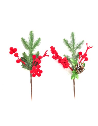 PICK: vendita online Pick Floccato Rosso 31 cm di Natale - La Magia di Natale a casa tua in offerta