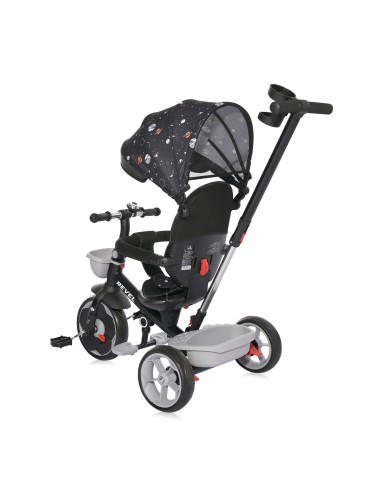 Lorelli Triciclo Revel 5 in 1 con Asta di Spinta - Black Cosmos | shopincasa.it