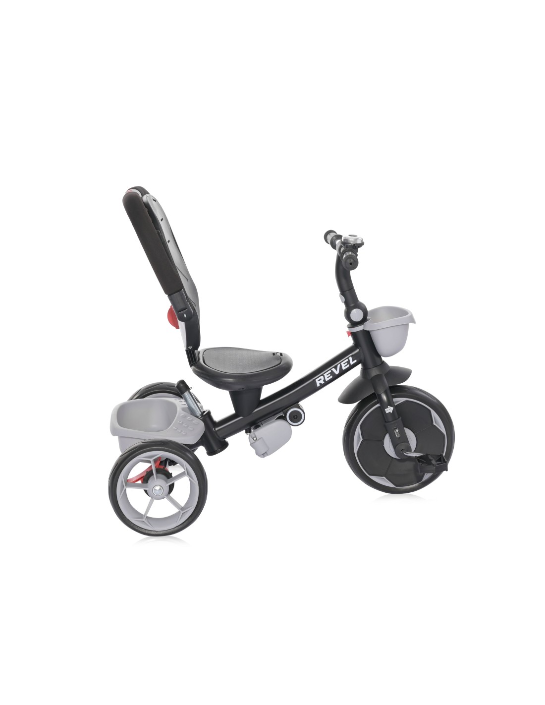 Lorelli Triciclo Revel 5 in 1 con Asta di Spinta - Black Cosmos | shopincasa.it