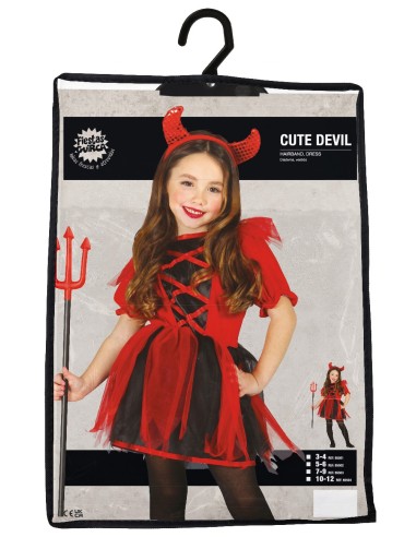 Costume Cute Devil Cerchietto e Abito Taglia 10-12 Anni | Shop in Casa