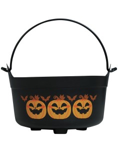 Calderone di Zucca Cestino Tema Streghe 24x23x15 cm | Shop in Casa