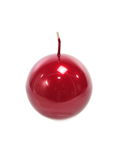 CANDELA SFERA 51564 GLASS D8CM ROSSO