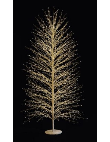 LUCI DI NATALE: vendita online Albero MicroLED Oro H150cm con 1300 LED Bianco Caldo - La Magia di Natale a Casa Tua in offerta