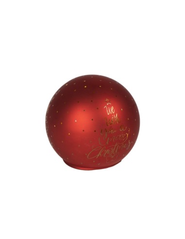 SFERA 139639 VETRO D10CM ROSSA CON LED