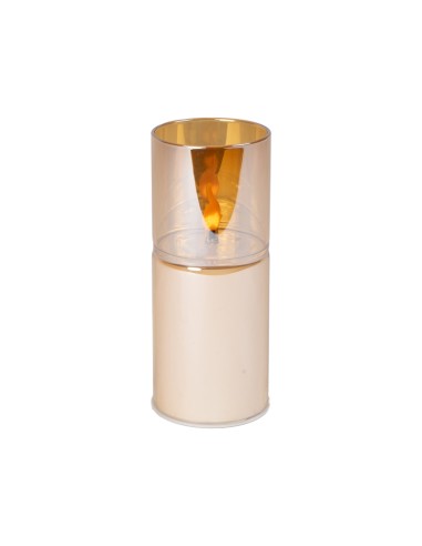 CANDELA LED 139671 VETRO AMBRA 7X12CM