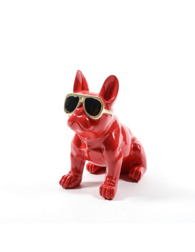 OGGETTISTICA: vendita online FIGURA BULLDOG 16908 ROSSO 13X21X22CM RESINA in offerta