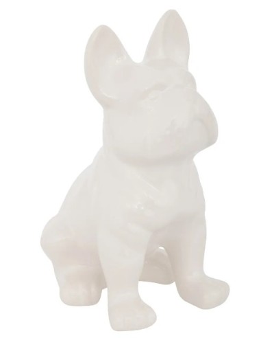 OGGETTISTICA: vendita online FIGURA BULLDOG 168329D BIANCO 23X18X12CM CERAMICA in offerta