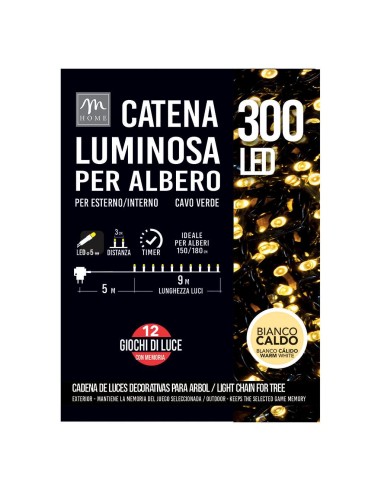 LUCI DI NATALE: vendita online Serie Luminosa - 300 LED Bianco Caldo per Esterni - La Magia di Natale a Casa Tua in offerta