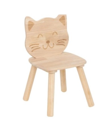 SEDIE: vendita online Sedia Cat in Legno 50x28cm, design gatto, arredo per cameretta, sedia per bambini, resistente e simpati...