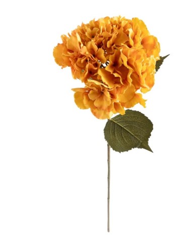 FIORI: vendita online Stelo Ortensia Artificiale H83cm Arancio, fiore decorativo realistico, arredo floreale, per vasi, bouqu...