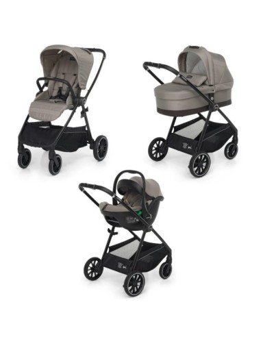 Foppapedretti Trio Divo I-Size: Sistema Modulare Passeggino, Navicella e Seggiolino Auto - Colore Nut