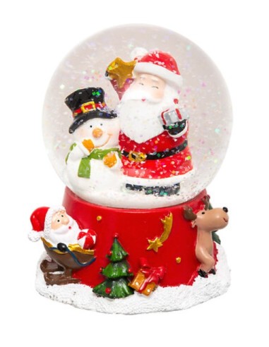 PALLA DI NEVE 169869 BABBO NATALE 9X8X10CM RESINA/VETRO