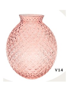 VASO VETRO CHIC 24X29CM ROSA