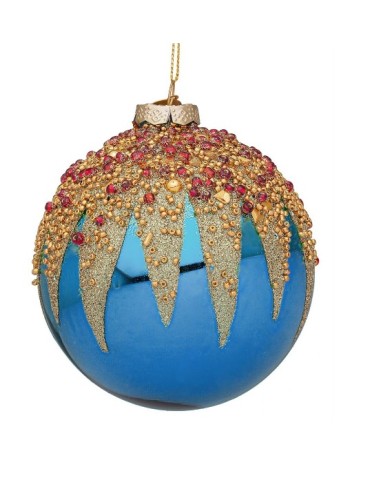 SFERA 0976301 VETRO FIREWORK 10CM BLU ELETTRICO