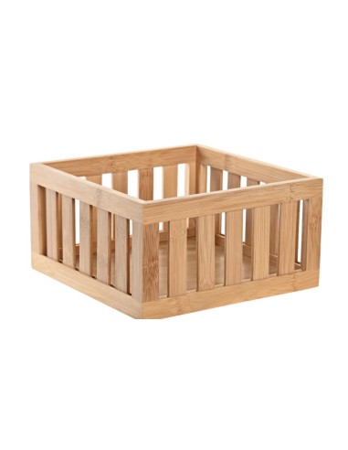 CESTINO PB199431 BAMBOO 22X22X11CM NATURALE