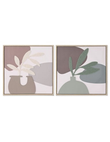 QUADRO TELA CU214639 VASO 60X60CM ASSORTITO