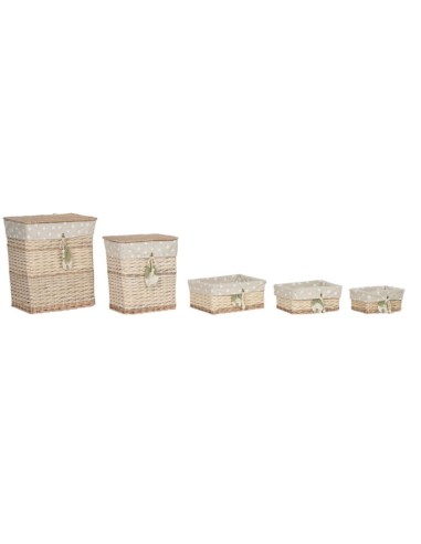 CESTINO DC214672 2 MIS VIMINI/COTONE 33X27X15CM