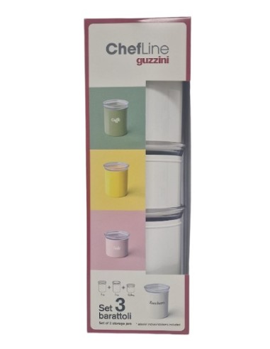 CHEF LINE SET 3 BARATTOLI BIANCO