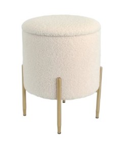 POUF 106312 MARVY VELLUTO BEIGE 42X53,5CM