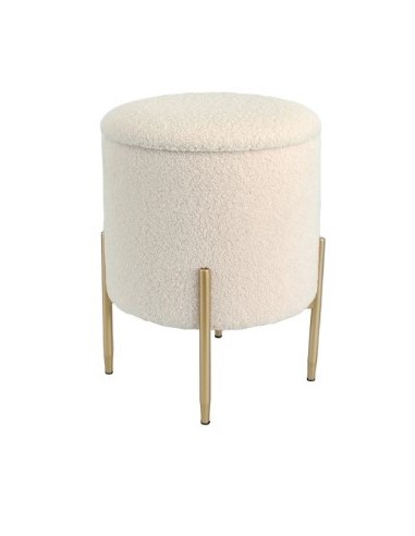 POUF 106312 MARVY VELLUTO BEIGE 42X53,5CM