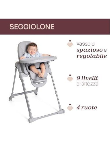 Chicco Polly Armonia Seggiolone Evolutivo - Da 0 Mesi a 40 kg | shopincasa.it