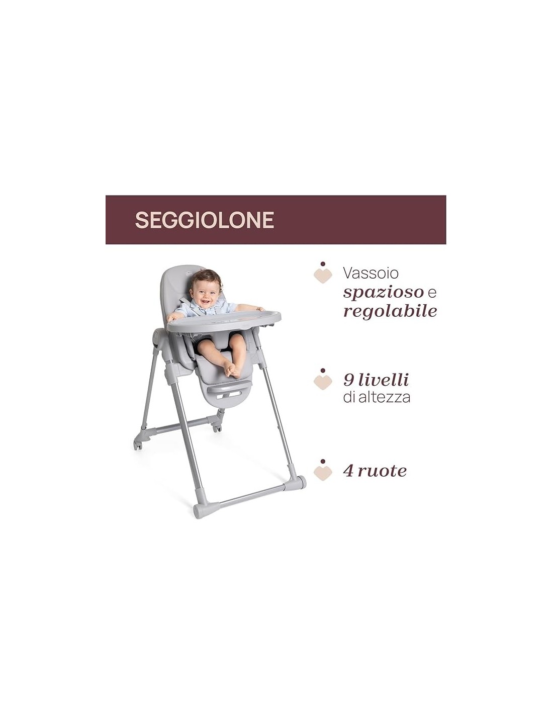 Chicco Polly Armonia Seggiolone Evolutivo - Da 0 Mesi a 40 kg | shopincasa.it