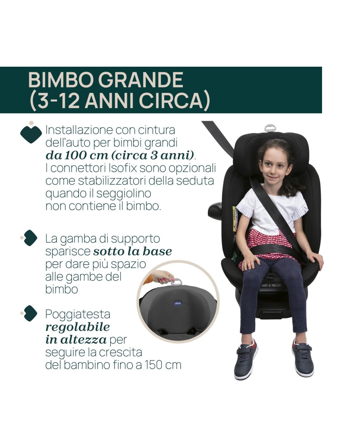 Seggiolino Auto EverOne (40-150 cm) Omologato ECE R129/03 - Shopincasa.it