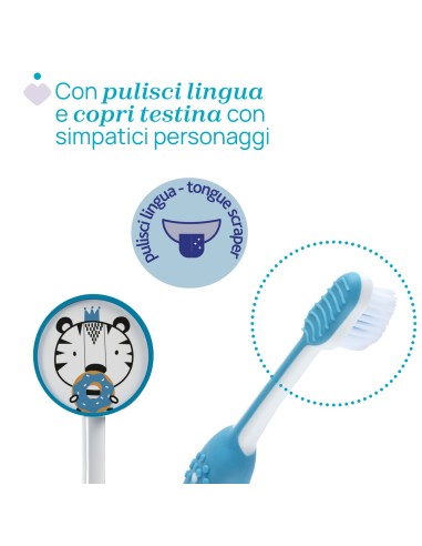 Spazzolino Chicco 3-6 Anni | Igiene Dentale per Bambini