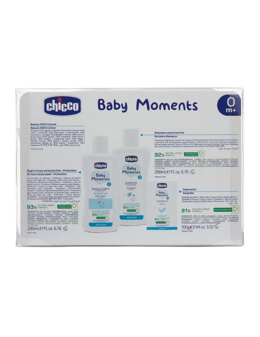 Chicco Baby Moments Set Igiene Neonato - Kit Completo per Pelli Sensibili, Idea Regalo | Shopincasa.it