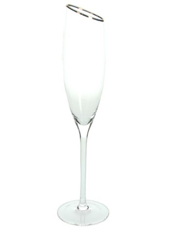 SET 6 FLUTE 190CC CHAMPAGNE F.ORO VETRO MARGOT