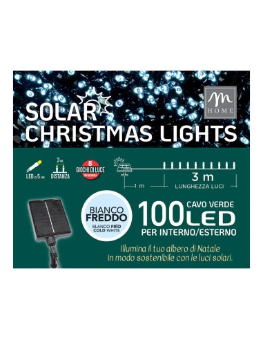 LUCI DI NATALE: vendita online Serie Luminosa 100 LED Luce Solare di Natale - La Magia di Natale a casa tua! in offerta