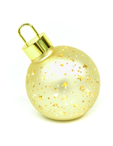 SFERA 56262 VETRO 23X15X18CM CON LUCI ORO