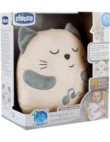 Chicco Pupazzo Gattino Dolce Fusa - Peluche Interattivo con Musica e Vibrazione | Shopincasa