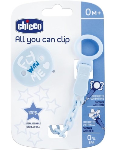 Chicco All You Can Clip - Catenella Portaciuccio Morbida Azzurro | shopincasa.it