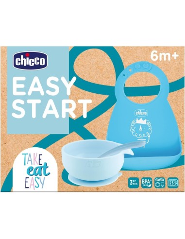 Chicco Set Pappa Silicone Easy Start - Set Svezzamento 3 Pezzi Antiscivolo | shopincasa.it