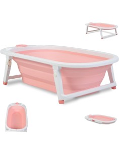 Cangaroo Vasca da Bagno per Neonati Caribbean 83cm Pieghevole con Scarico - Rosa | Shopincasa