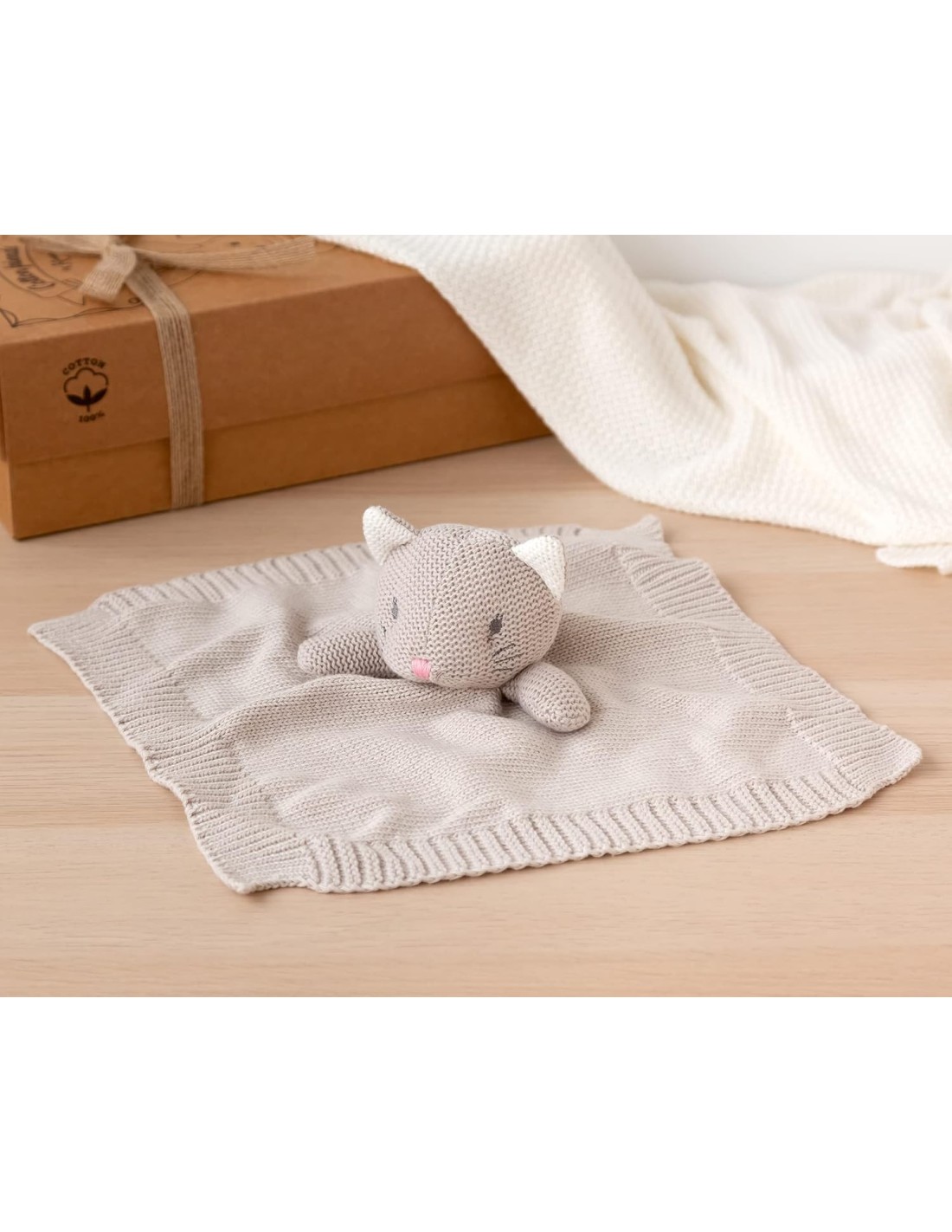 Kiokids Doudou Gattino in Cotone - Comfort e Gioco per Bambini