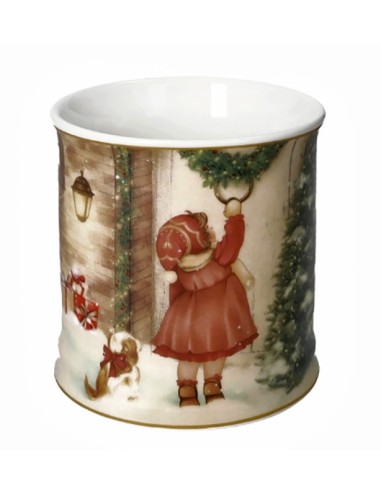 PORCELLANE: vendita online Tazza Mug Cuccioli di Natale Bambina – La Magia di Natale a Colazione in offerta