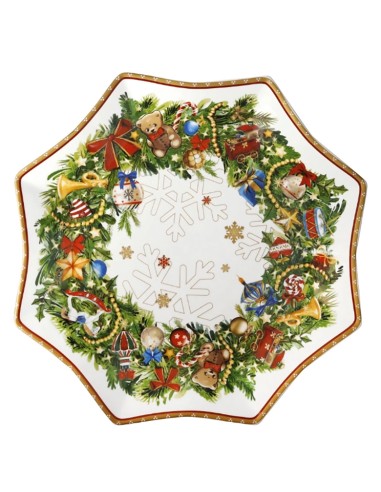 PORCELLANE: vendita online Vassoio Stella Brandani Christmas – Eleganza Festiva in New Bone China in offerta