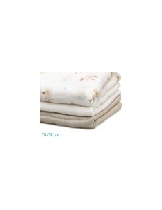 Set di 3 Mussole Bambù e Cotone Anatre Beige - shopincasa.it