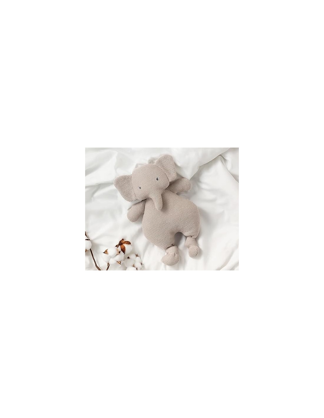 Kiokids Peluche Elefante in Cotone Grigio 33 cm | shopincasa.it