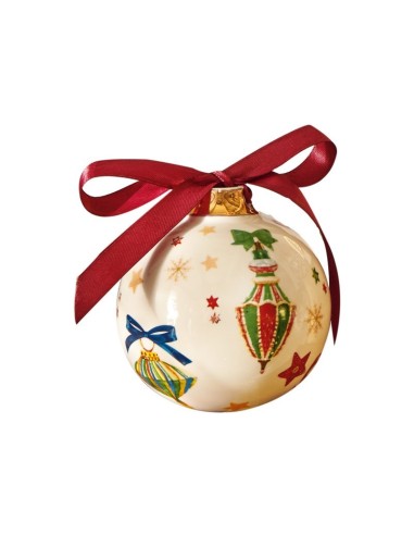 OGGETTISTICA NATALE: vendita online Palla di Natale Decorazioni Ceramica di Natale Brandani, D 10 cm, La Magia di Natale a Ca...