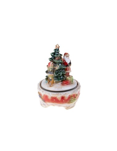 OGGETTISTICA NATALE: vendita online Carillon Babbo Natale e Albero di Natale, D 14,5 x H 20 cm, La Magia di Natale a Casa Tua...