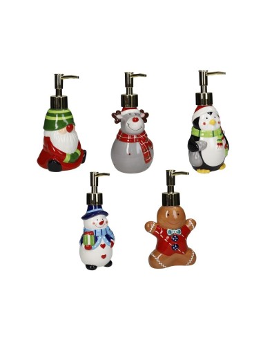 OGGETTISTICA NATALE: vendita online Dispenser Sapone Christmas Soggetti Assortiti di Natale, Ø 10x19 cm, La Magia di Natale a...