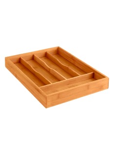 ACCESSORI LAVELLO: vendita online Vassoio Portaposate 5 Scomparti in Bambù 34x25x4,2 cm, Organizzatore Posate Cucina, Vassoio...