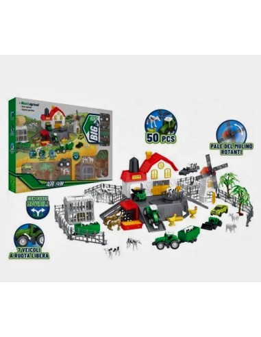 FATTORIA 42426 PLAYSET 50PZ CON ANIMALI E MEZZI