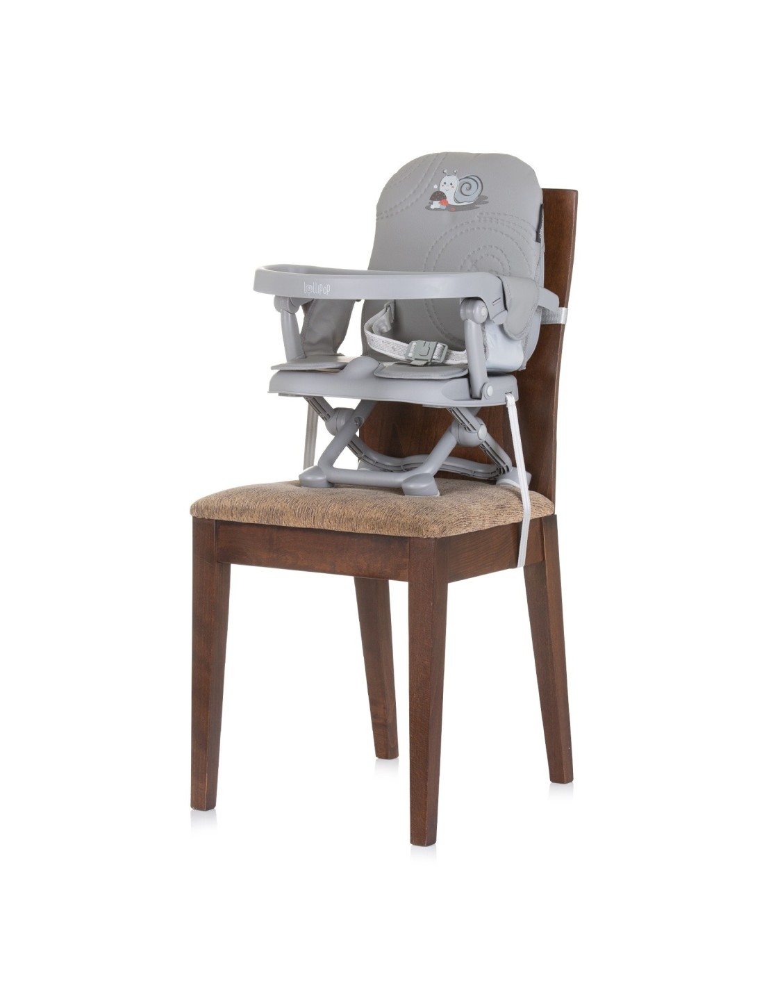 Seggiolone Chipolino Seggiolino lollipop - Booster Seat Pieghevole e Staccabile, Grigio Chiaro | shopincasa.it