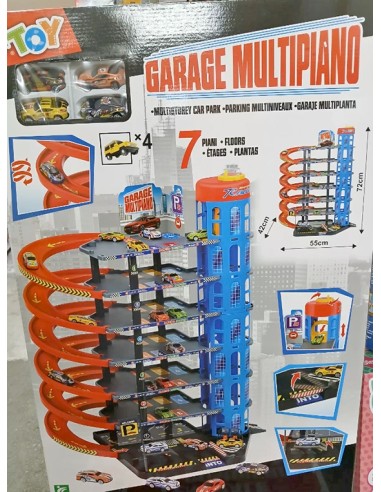 GARAGE MULTIPIANO 42441 7 PIANI 72X55X42CM CON 4 VEICOLI